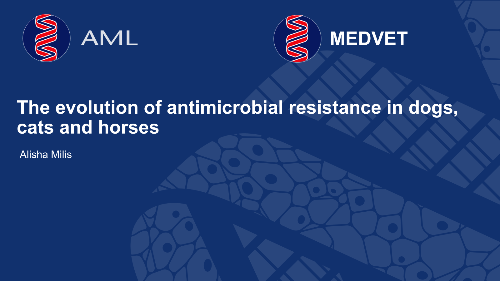 The evolution of antimicrobial resistance in dogs, cats and horses (Alisha Milis – lab at the river AML Antwerp)