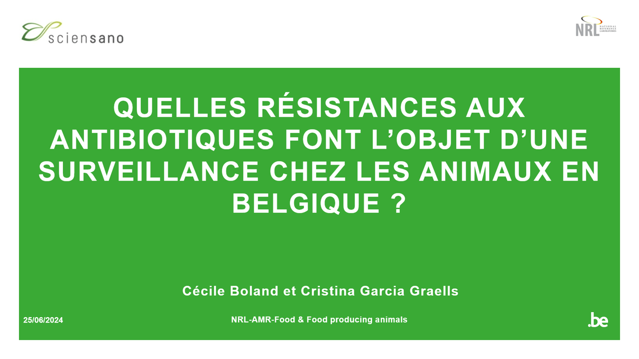 Quelles résistances aux antibiotiques font l’objet d’une surveillance chez les animaux en Belgique ? Quelles résistances aux antibiotiques font l’objet d’une surveillance chez les animaux en Belgique ?