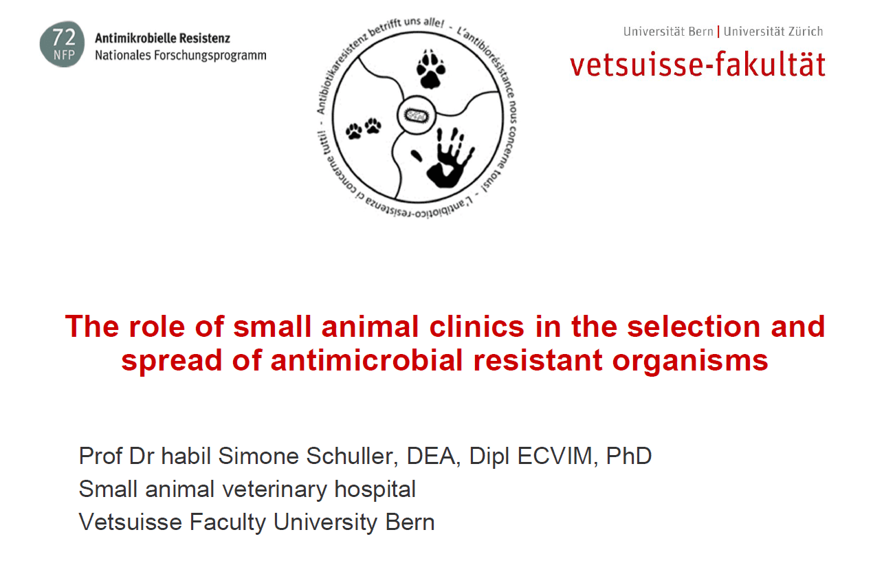 The role of small animal clinics in the selection and spread of antimicrobial resistant organisms